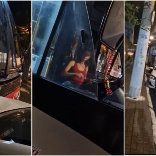 Mulher embriagada é presa por tentar roubar micro-ônibus e bater em quatro táxis na Zona Leste de SP.