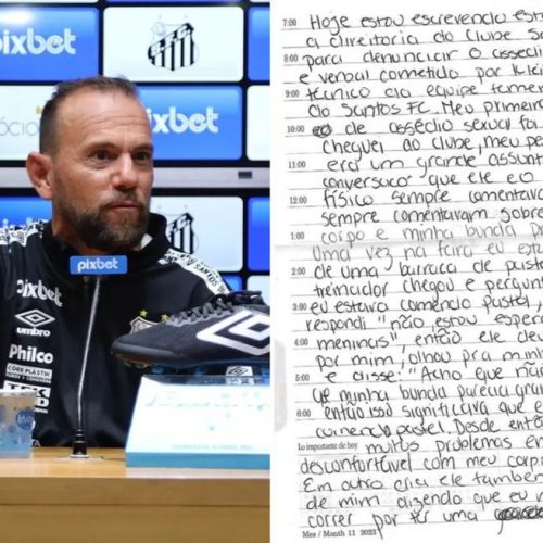 MP-SP pede intimação de ex-técnico do Santos FC que acionou jogadora por calúnia após denúncia de assédio