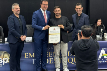 GIOVANNI BALLARIN, EMPRESÁRIO DO ABC, RECEBE DIPLOMA DE HONRA AO MÉRITO COMO EMPREENDEDOR DE DESTAQUE 2026 NA ALESP